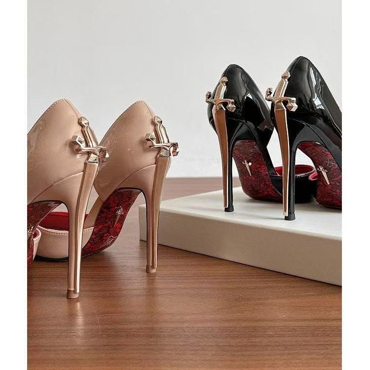 Side Empty Gold Scepter Nude H - огляд і ціна Patent Leather Pump