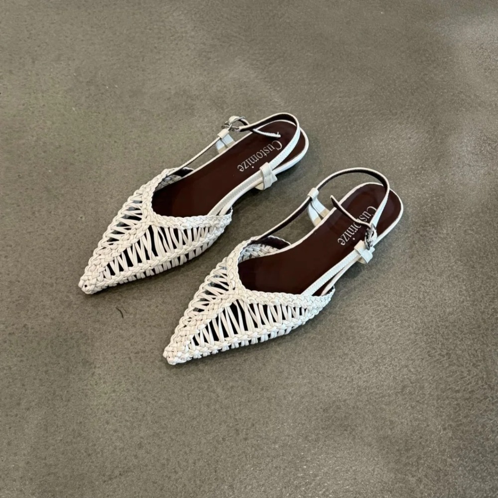 Pointed Woven Roman Style Sand - огляд і ціна Pointed Toe Flat