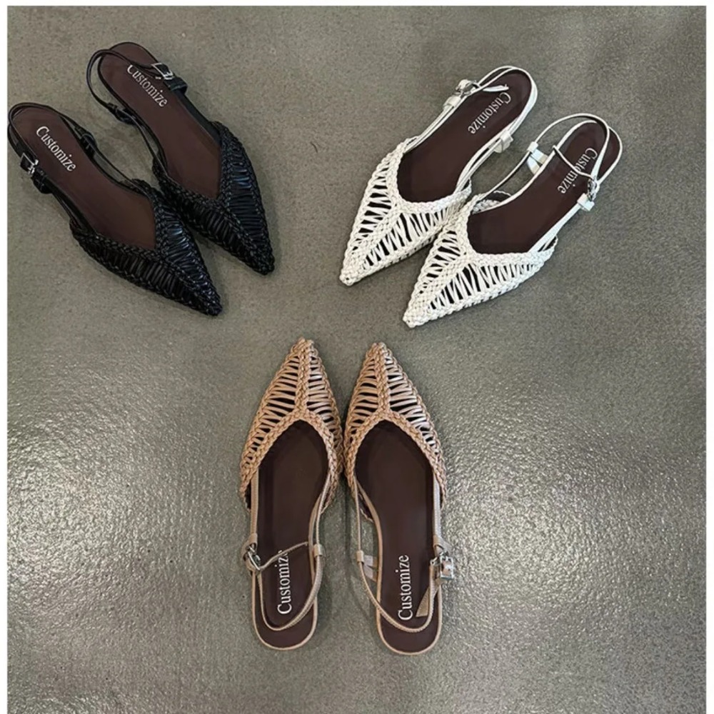 Pointed Woven Roman Style Sand - огляд і ціна Pointed Toe Flat