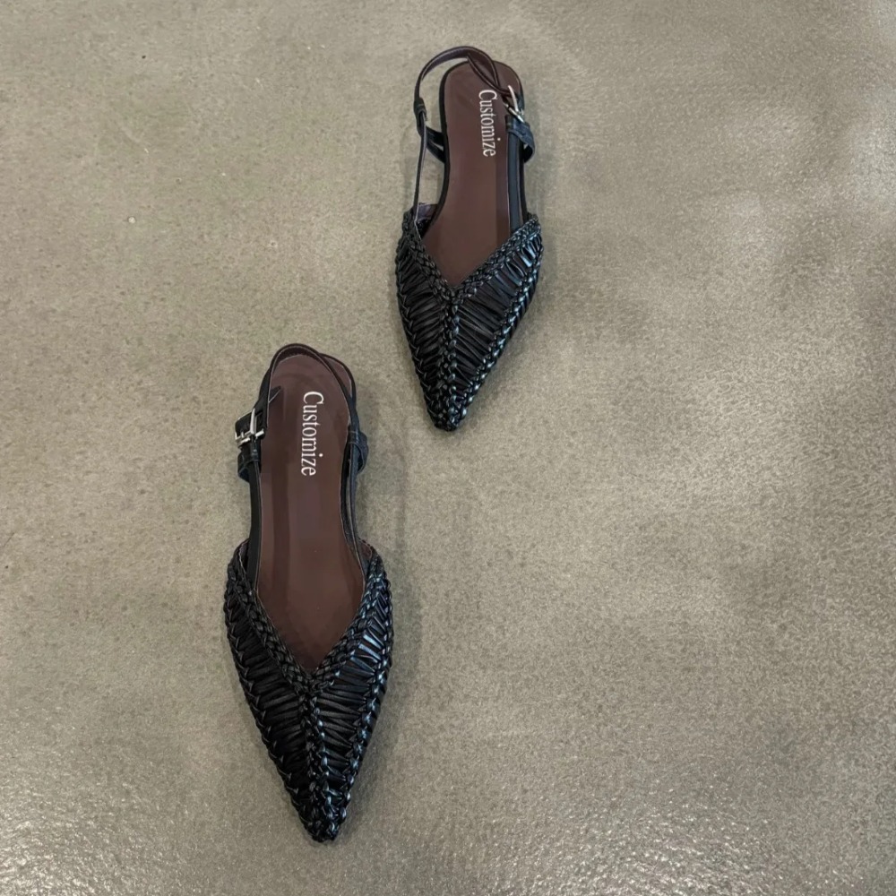 Pointed Woven Roman Style Sand - огляд і ціна Pointed Toe Flat