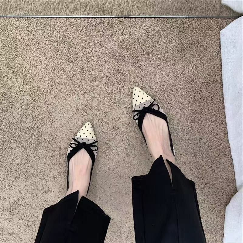 2026 Summer New Polka Dot Sing - огляд і ціна Pointed Toe Flat