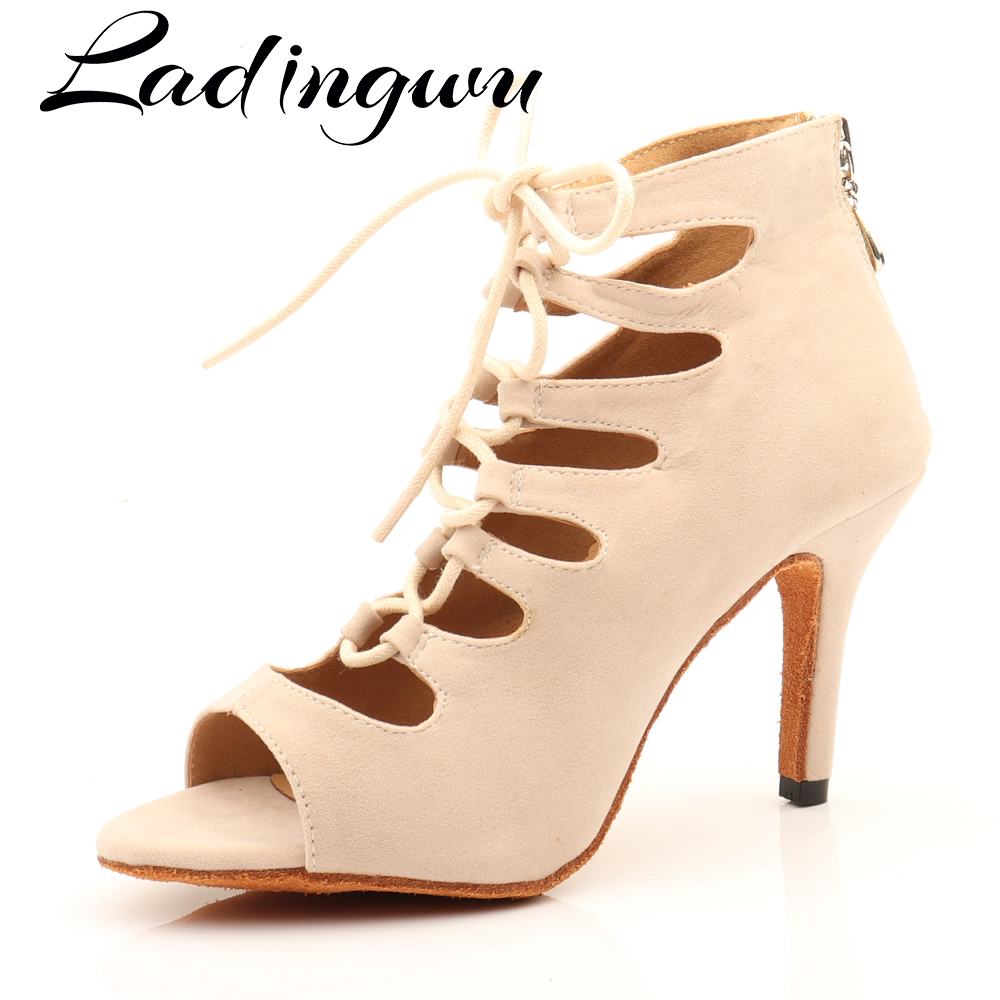 Ladingwu Beige Suede High-top  - огляд і ціна Women'S Shoes Z