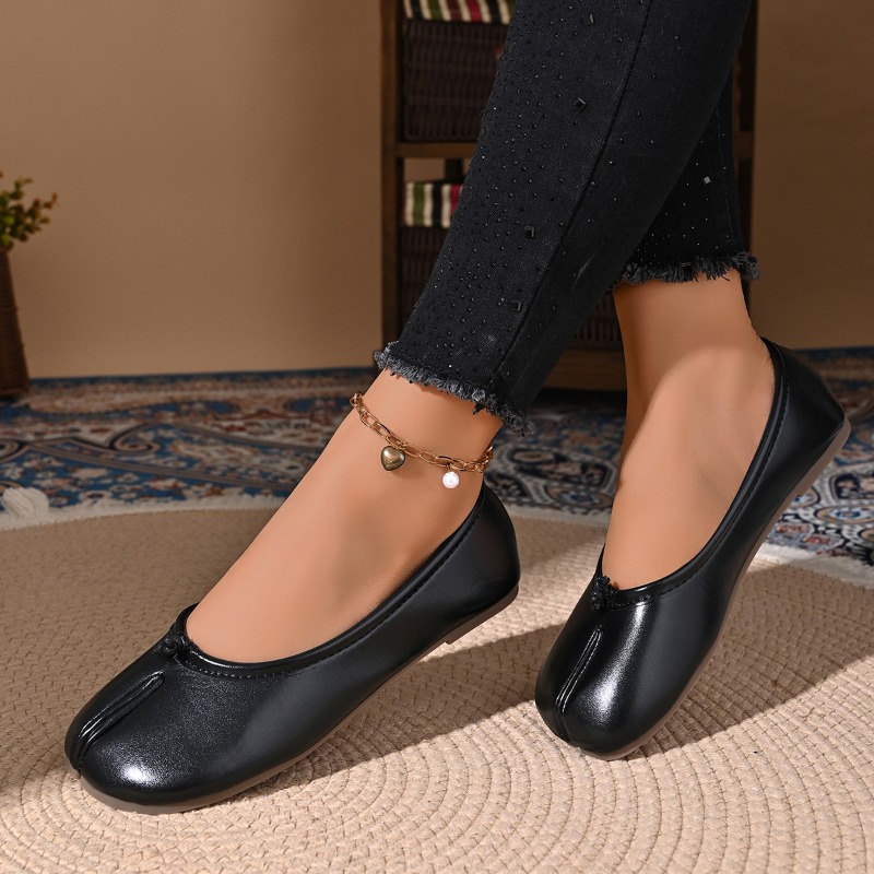 Women Cozy Leather Flats Split - огляд і ціна Women Shoes Jeans