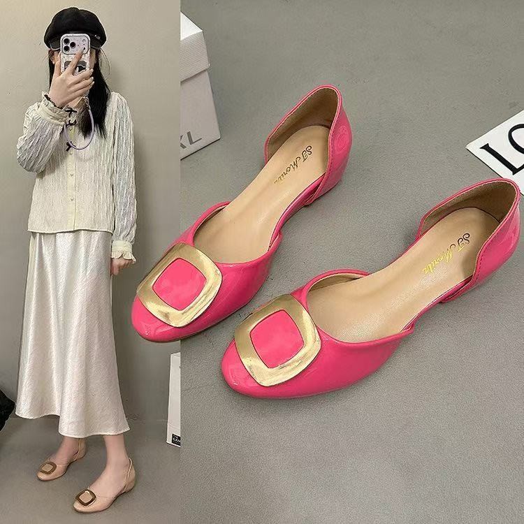 Fashion Square Buckle Hollow F - огляд і ціна Pointed Toe Flat