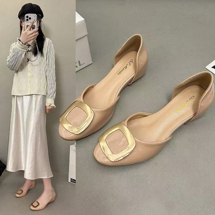 Fashion Square Buckle Hollow F - огляд і ціна Pointed Toe Flat
