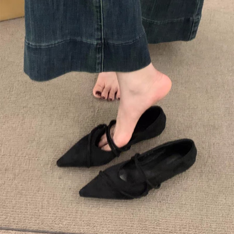 Retro Flat Ballet Dance Single - огляд і ціна Pointed Toe Flat