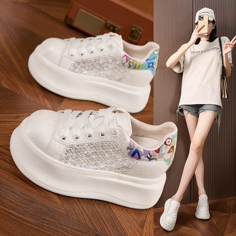 Thick-soled White Shoes for Wo - огляд і ціна Mesh Sneaker Women